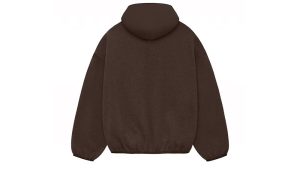 Fear of God Essentials Core Collection Nylon Fleece Hoodie Heather Wood/Wood - Image 2