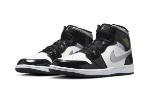 Jordan 1 Mid SE Patent Black White Metallic Silver Metallic Gold – Bild 2