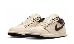 Jordan 1 Low Premium Pale Ivory Off Noir Baroque Brown - Image 2