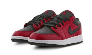 Air Jordan 1 Low Gym Red Black Pebbled (GS) - Image 2
