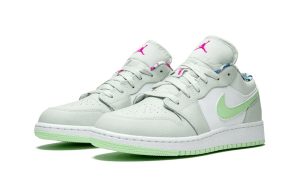 Air Jordan 1 Low Barely Grey Frosted Spruce (GS) - Image 2