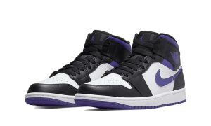 Air Jordan 1 Mid White Black Purple - immagine 2