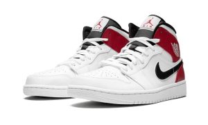 Air Jordan 1 Mid White Black Gym Red – Bild 2