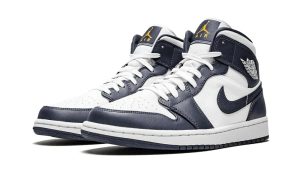 Jordan 1 Mid White Metallic Gold Obsidian - Image 2