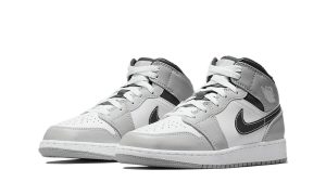 Air Jordan 1 Mid Light Smoke Grey Anthracite (GS) - Image 2