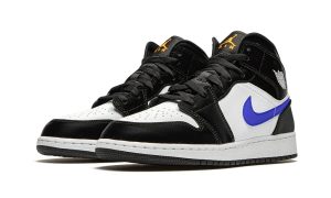 Jordan 1 Mid Black Racer Blue White (GS) - Imagen 2