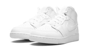 Jordan 1 Mid Triple White (GS) - Afbeelding 2