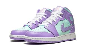 Air Jordan 1 Mid Purple Aqua (GS) - Image 2
