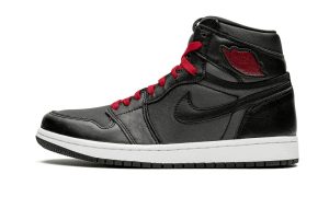 Jordan 1 Retro High Black Satin Gym Red – Bild 2