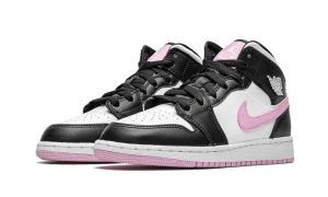 Jordan 1 Mid White Black Light Arctic Pink (GS) - Imagen 2