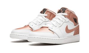 Air Jordan 1 Mid White Rose Gold (GS) - Afbeelding 2