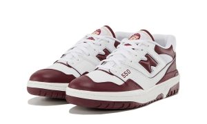New Balance 550 White Burgundy - Image 2