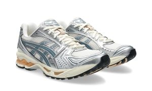 ASICS Gel-Kayano 14 Birch Pure Silver Teal Gold - Image 2