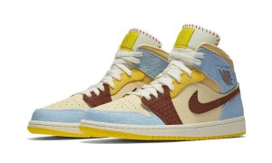 Jordan 1 Mid SE Fearless Maison Chateau Rouge - Afbeelding 2