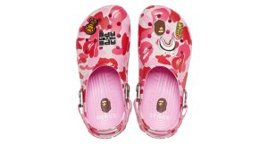 Crocs Classic Clog A Bathing Ape ABC Camo Pink – Image 3