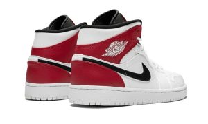 Air Jordan 1 Mid White Black Gym Red – Bild 3