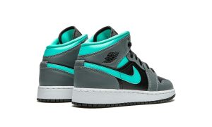 Jordan 1 Mid Grey Aqua (GS) – Bild 3