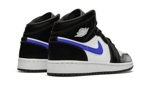 Jordan 1 Mid Black Racer Blue White (GS) - Imagen 3