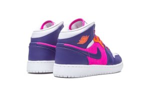 Jordan 1 Mid Fire Pink Barely Grape (GS) - Image 3