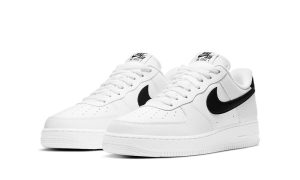 Nike Air Force 1 Low 07 White Black Pebbled Leather - Image 3