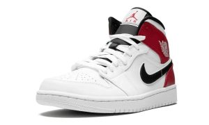 Air Jordan 1 Mid White Black Gym Red – Bild 4