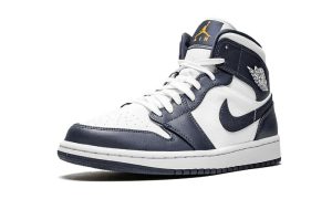 Jordan 1 Mid White Metallic Gold Obsidian - Image 4
