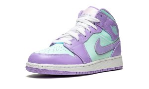 Air Jordan 1 Mid Purple Aqua (GS) - Image 4