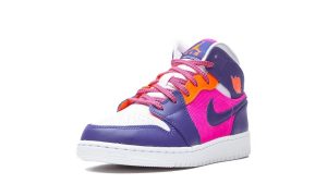 Jordan 1 Mid Fire Pink Barely Grape (GS) - Image 4