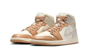 Jordan 1 Mid Tan Toe (Women's) - Image 4
