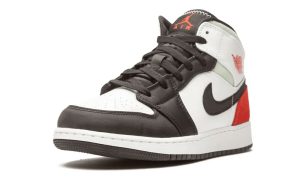 Air Jordan 1 Mid SE White Black Red Spruce (GS) - Image 4